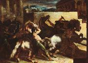  Theodore   Gericault The Race of the Barbary Horses oil painting picture wholesale
